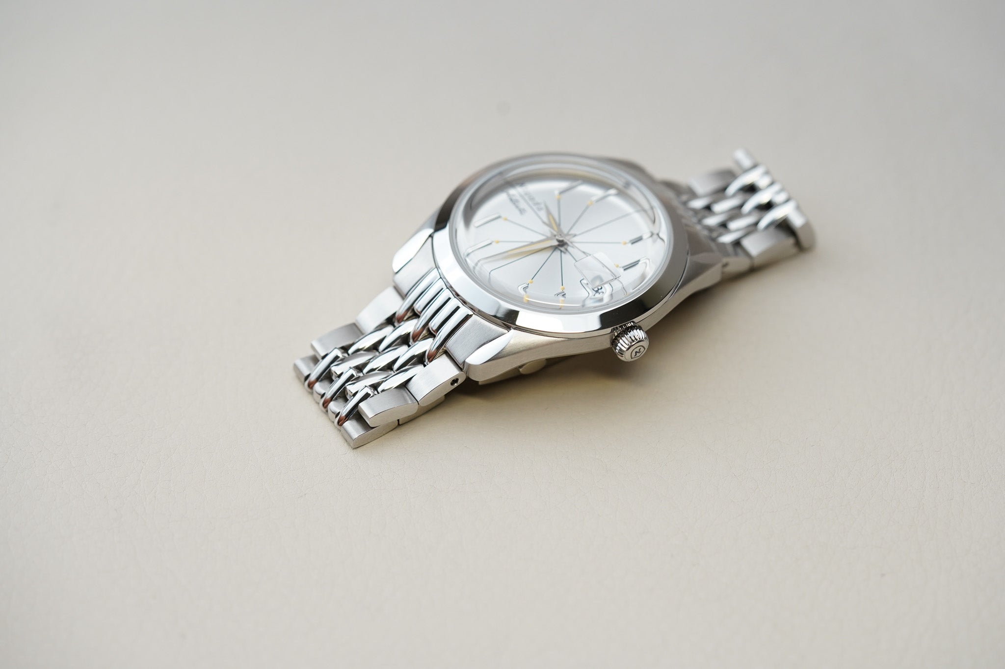 Nivada Grenchen Antarctic Spider Silver Dial 32023A04