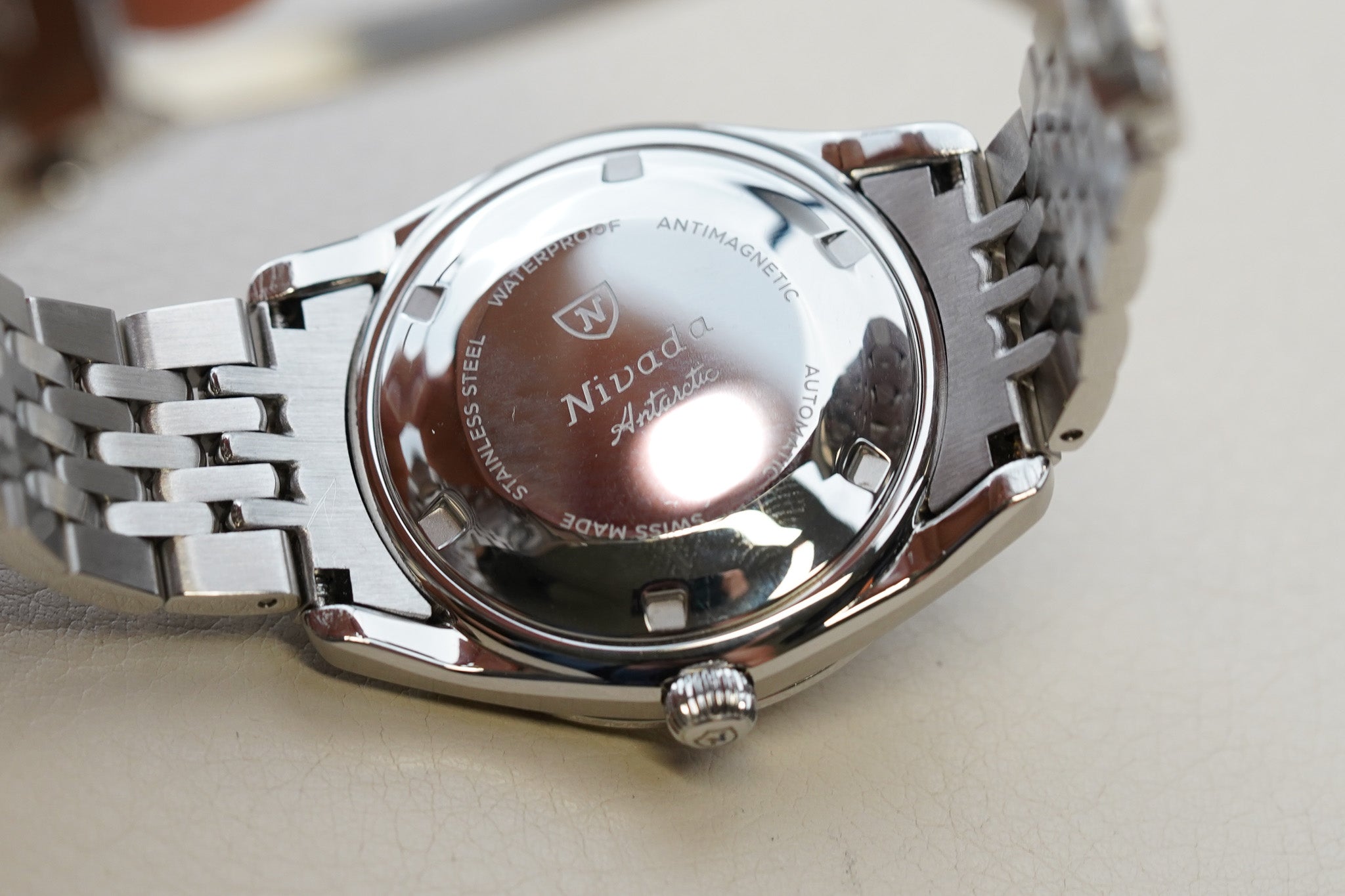 Nivada Grenchen Antarctic Spider Silver Dial 32023A04
