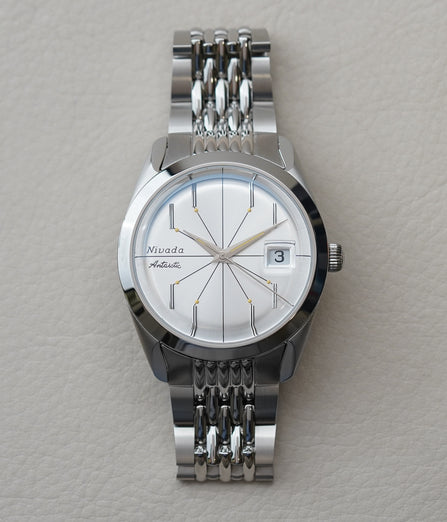 Nivada Grenchen Antarctic Spider Silver Dial 32023A04