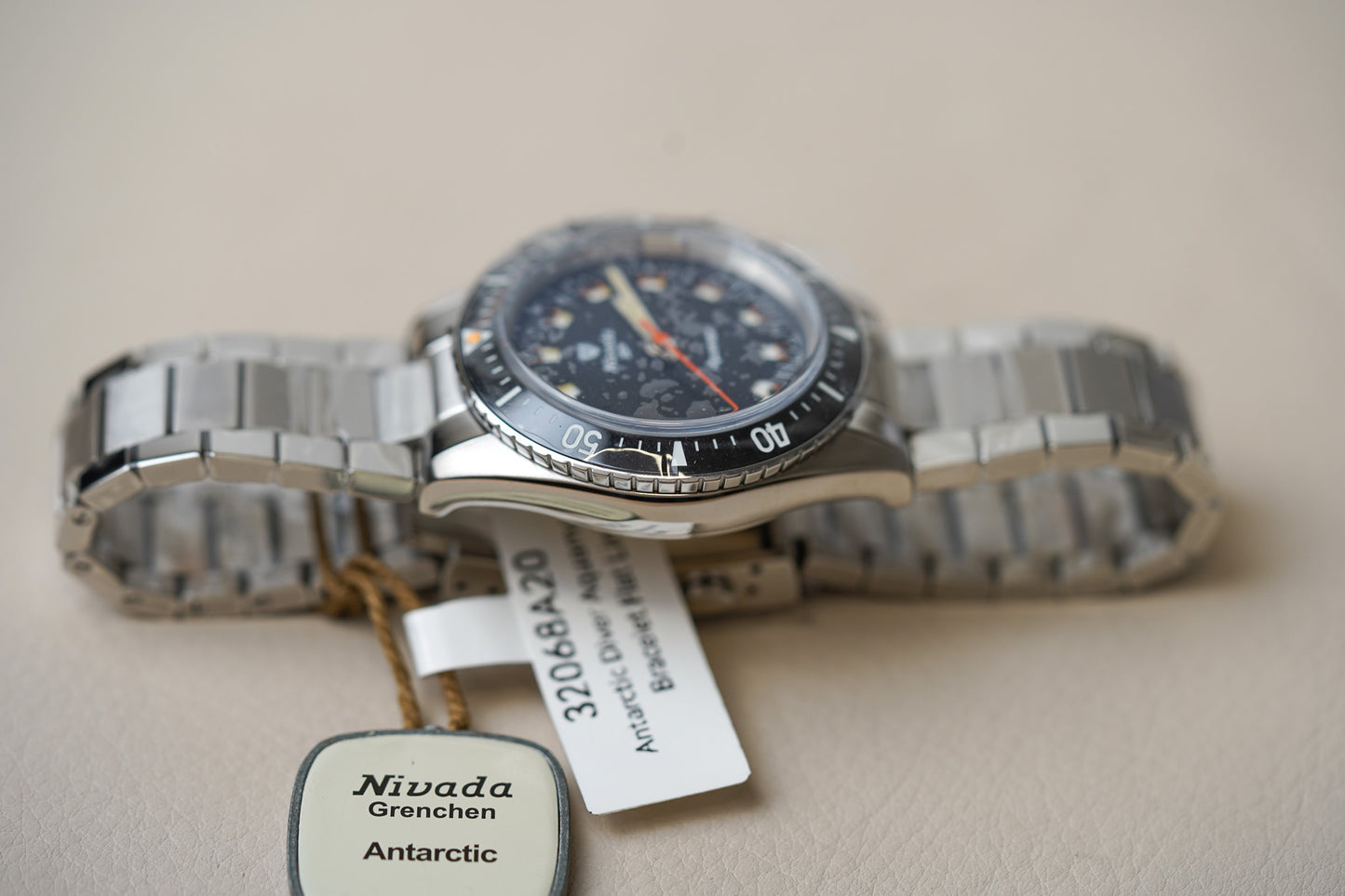 Nivada Grenchen Aquamar Black Flat Link Bracelet 32068A20