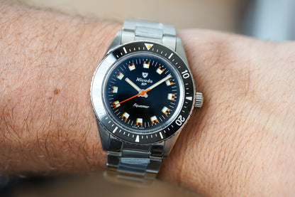 Nivada Grenchen Aquamar Black Flat Link Bracelet 32068A20