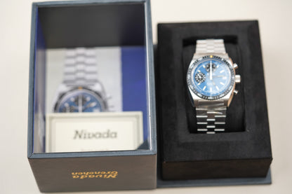 Nivada Grenchen Autochron Blue Limited Edition 77003A45