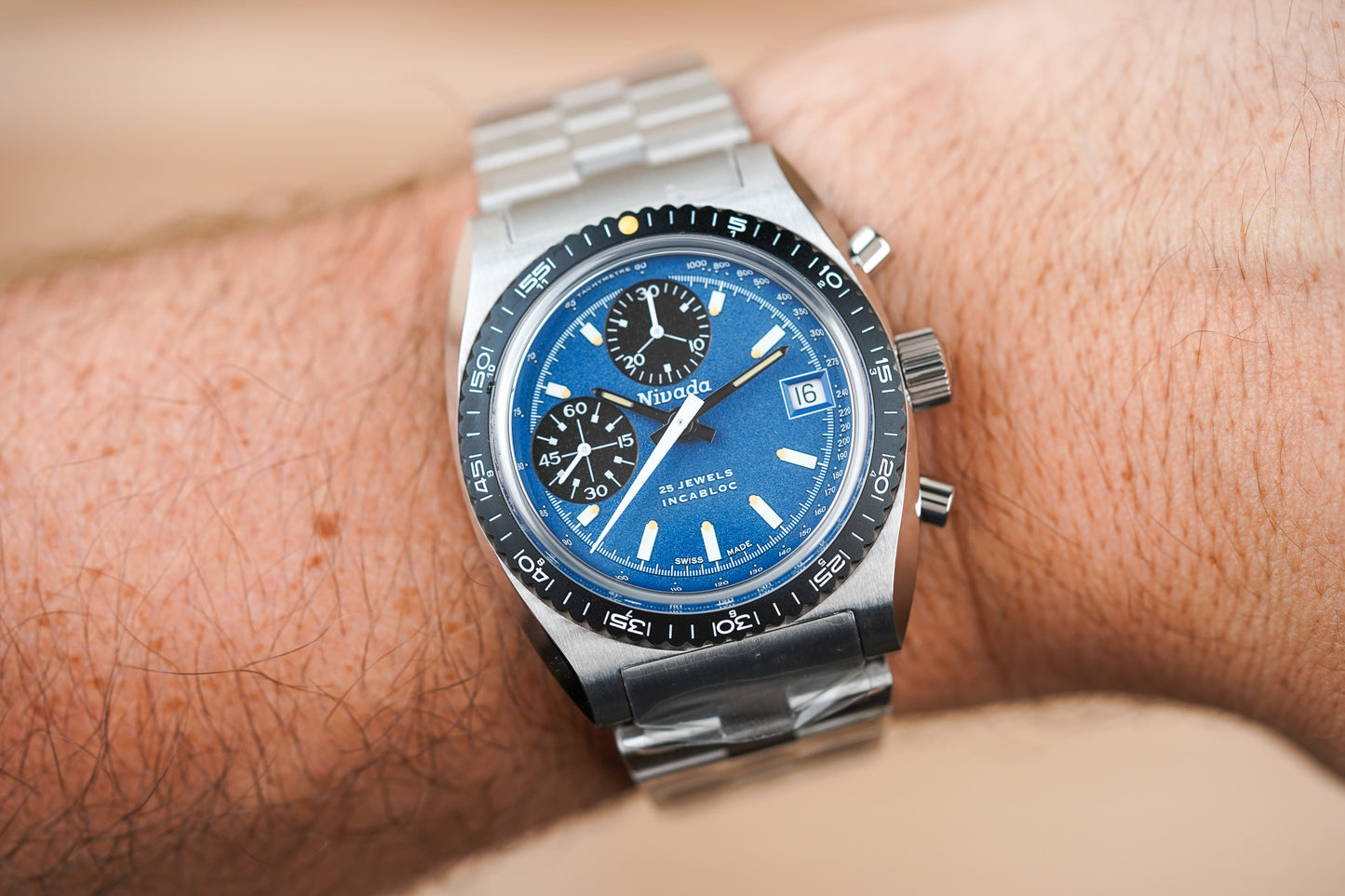 Nivada Grenchen Autochron Blue Limited Edition 77003A45