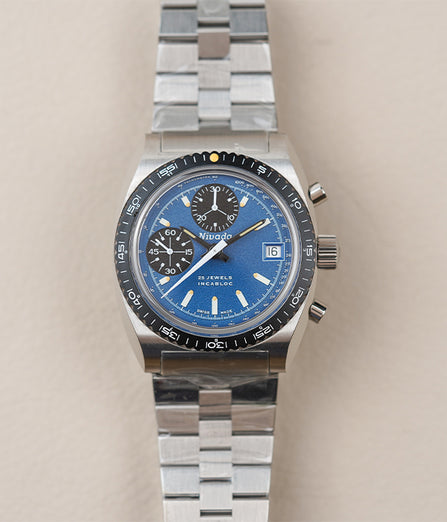 Nivada Grenchen Autochron Blue Limited Edition 77003A45