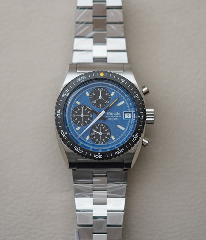 Nivada Grenchen Autochron Mecaquartz Blue 77005Q45