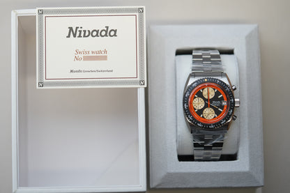 Nivada Grenchen Autochron Mecaquartz Orange 77004Q45