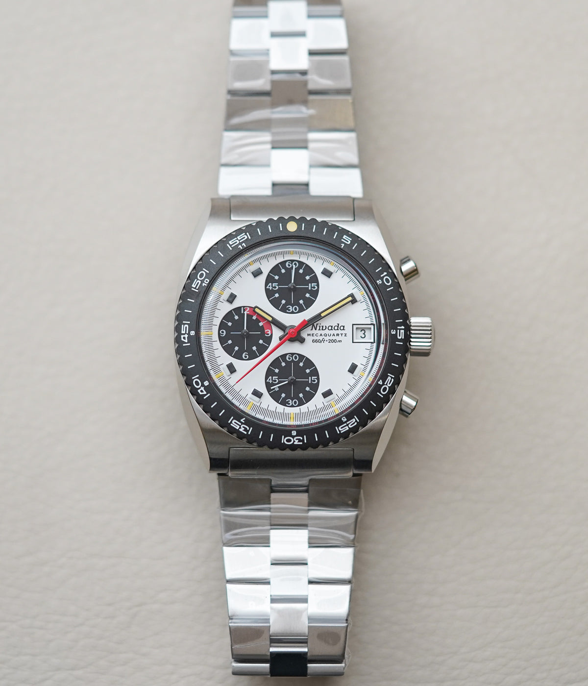 Nivada Grenchen Autochron Mecaquartz Panda 77006Q45