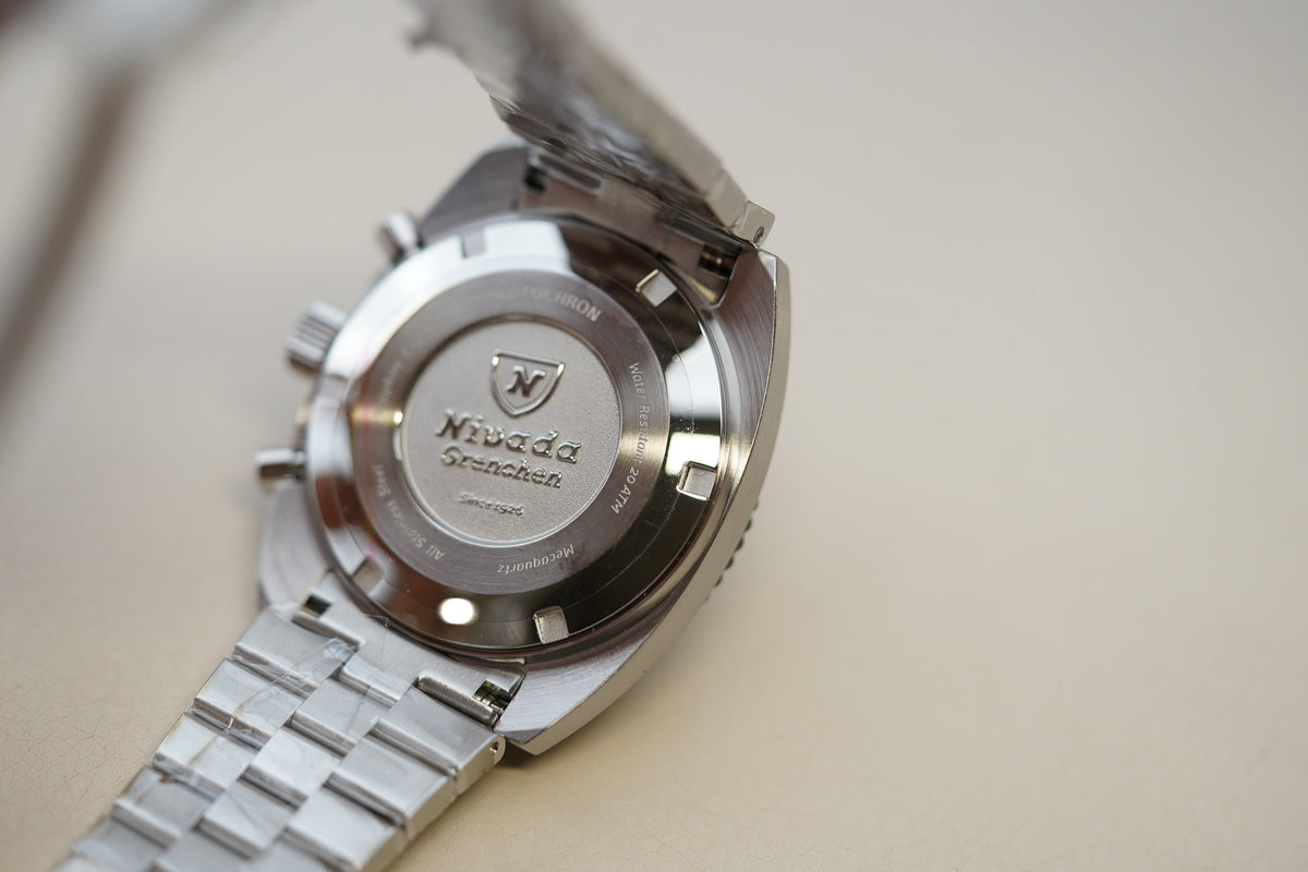 Nivada Grenchen Autochron Mecaquartz Reverse Panda 77007Q45