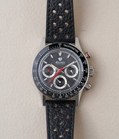 Nivada Grenchen Chronoking MecaQuartz Racing Black INTER BEZEL 87048Q10