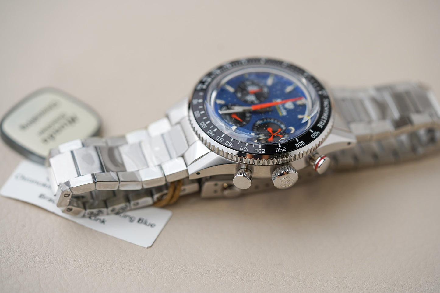 Nivada Grenchen Chronoking MecaQuartz Racing Blue INTER BEZEL 87050Q20