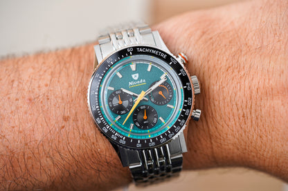 Nivada Grenchen Chronoking MecaQuartz Racing Green INTER BEZEL 87051Q04