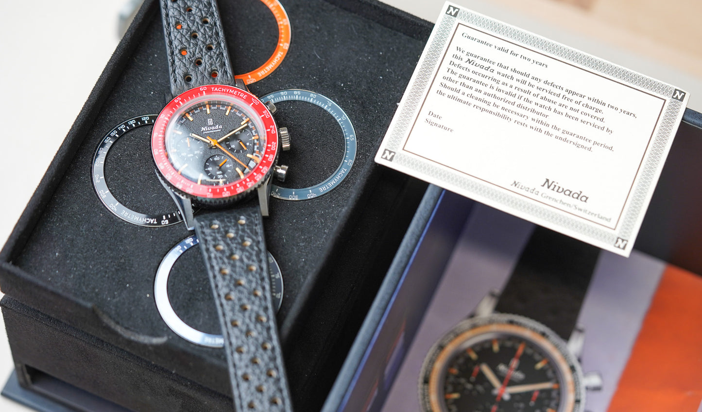 Nivada Grenchen Chronoking MecaQuartz Tachymeter INTER BEZEL 87040Q10