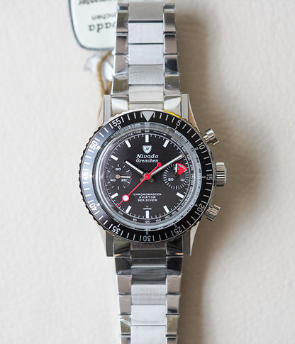 Nivada Grenchen Chronomaster White Lollipop Manual INTER-BEZEL 86011WM20LC