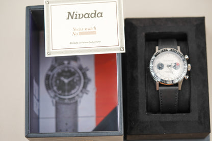 Nivada Grenchen Chronomaster White Panda Inter.Bezel 86010WM03LC