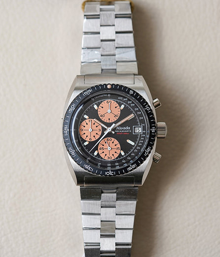 Nivada Grenchen Chronosport Mecaquartz Salmon 77002Q45