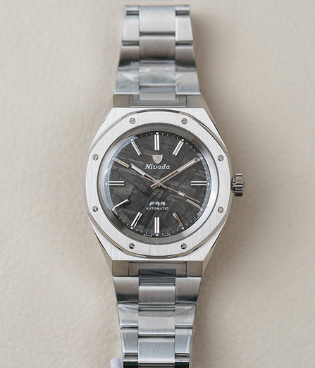 Nivada Grenchen F77 41mm Meteorite Dial No Date 68041A77C Steel