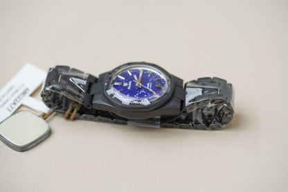 Nivada Grenchen F77 Black Ceramic Lapis Lazuli Dial 68022A77
