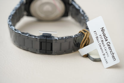 Nivada Grenchen F77 Black Ceramic Lapis Lazuli Dial 68022A77
