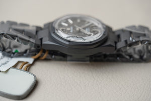 Nivada Grenchen F77 Black Ceramic Meteorite Dial 68020A77