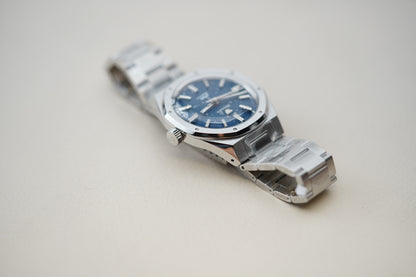 Nivada Grenchen F77 MK2 SST Blue Dial No Date 68045A77
