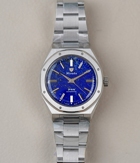 Nivada Grenchen F77 MK2 SST Lapis Lazuli Dial 68048A77