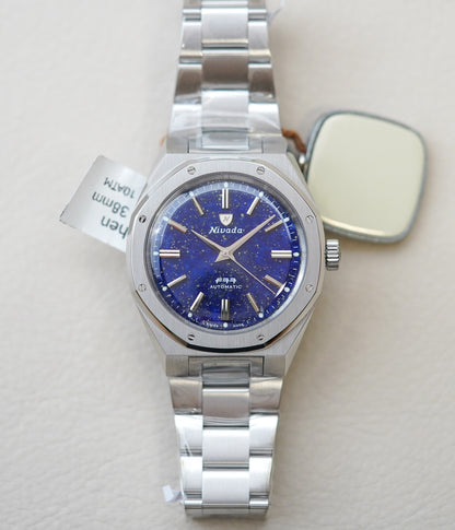 Nivada Grenchen F77 MK2 SST Lapis Lazuli Dial 68048A77