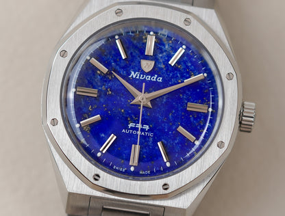 Nivada Grenchen F77 MK2 SST Lapis Lazuli Dial 68048A77