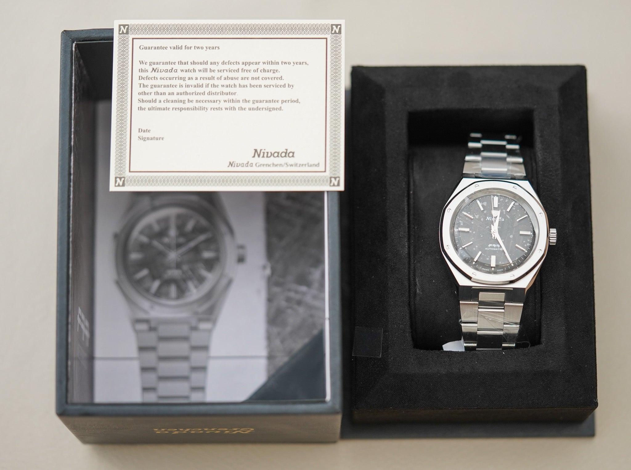 Nivada Grenchen F77 MK2 SST Meteorite 38mm 68049A77