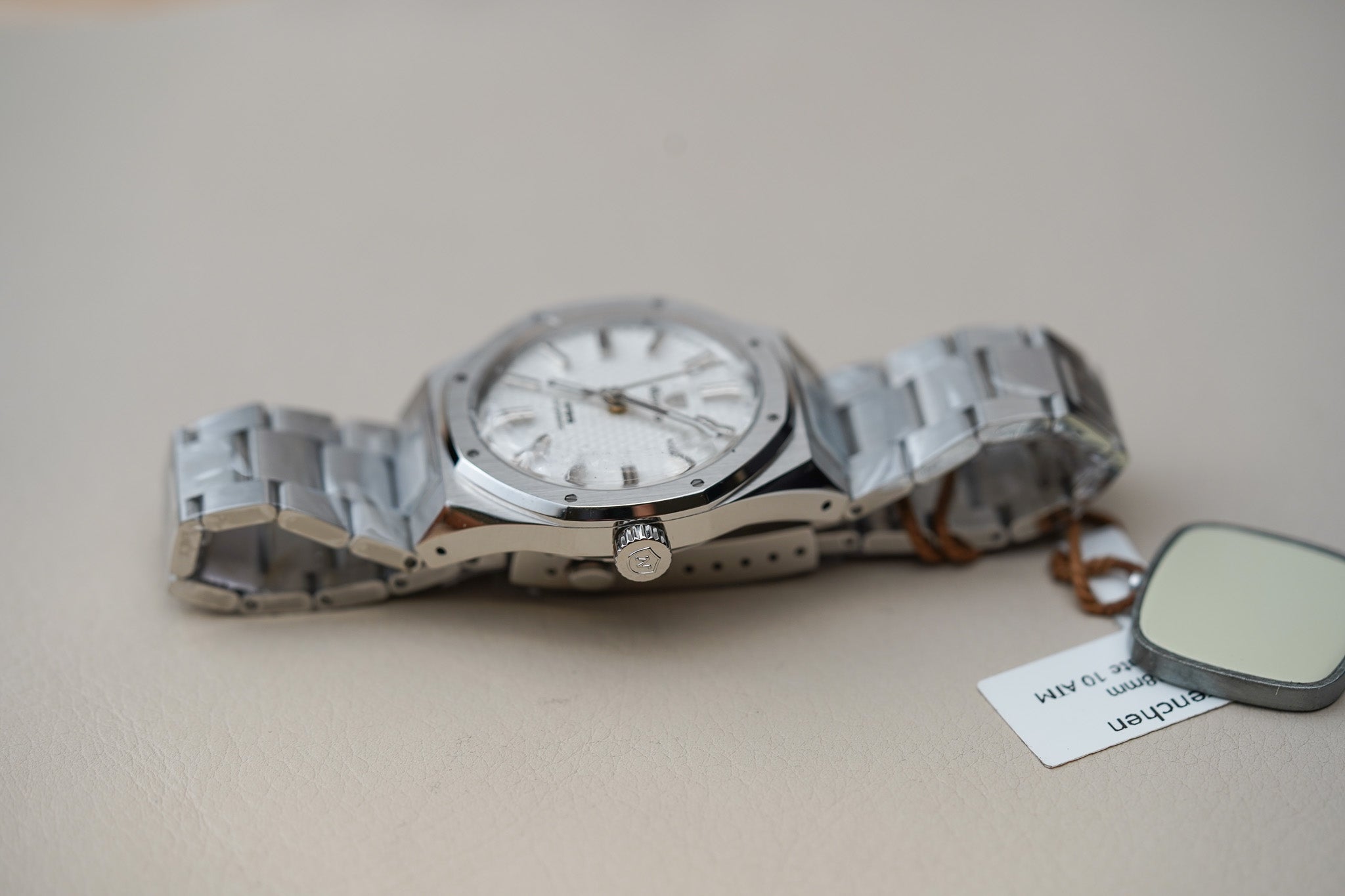 Nivada Grenchen F77 MK2 SST White Dial No Date 68046A77