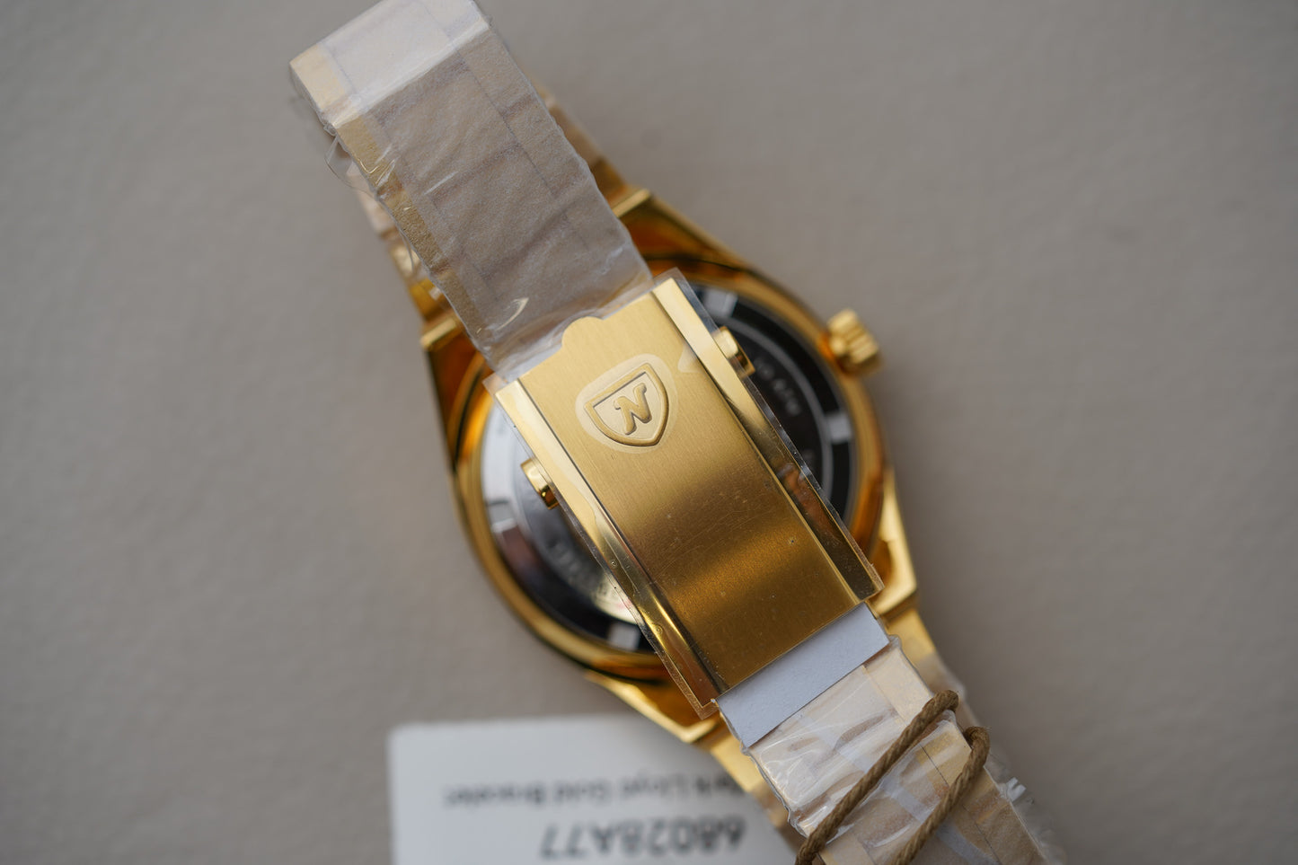 Nivada Grenchen F77 MKII Gold Black Dial 68028A77