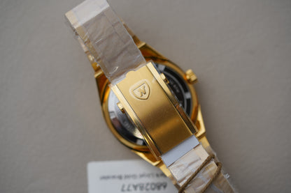 Nivada Grenchen F77 MKII Gold Black Dial 68028A77