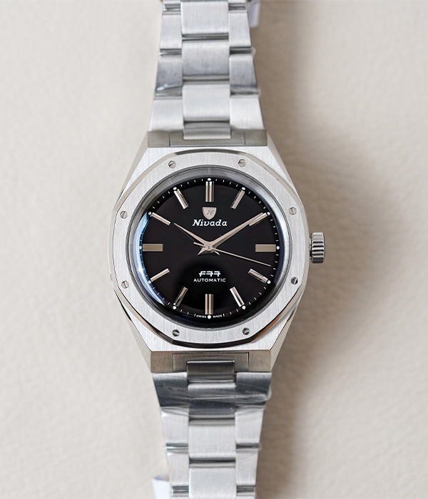 Nivada Grenchen F77 MKII SST Black Dial 68035A77