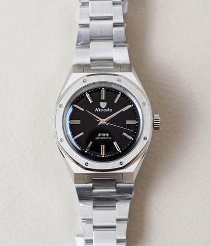 Nivada Grenchen F77 MKII SST Black Dial 68035A77