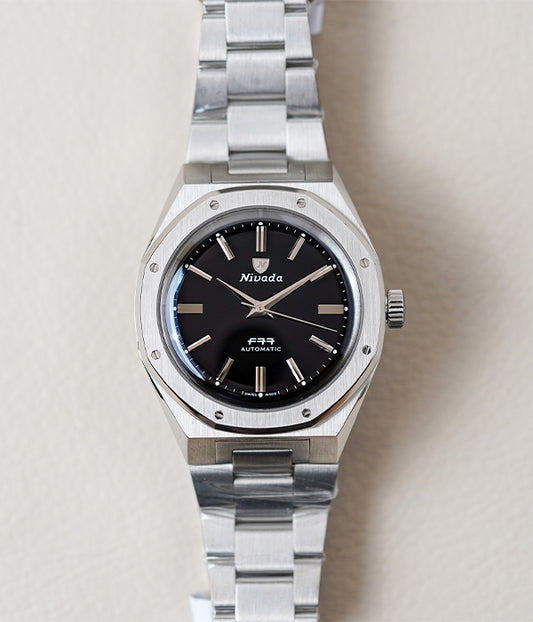 Nivada Grenchen F77 MKII SST Black Dial 68035A77