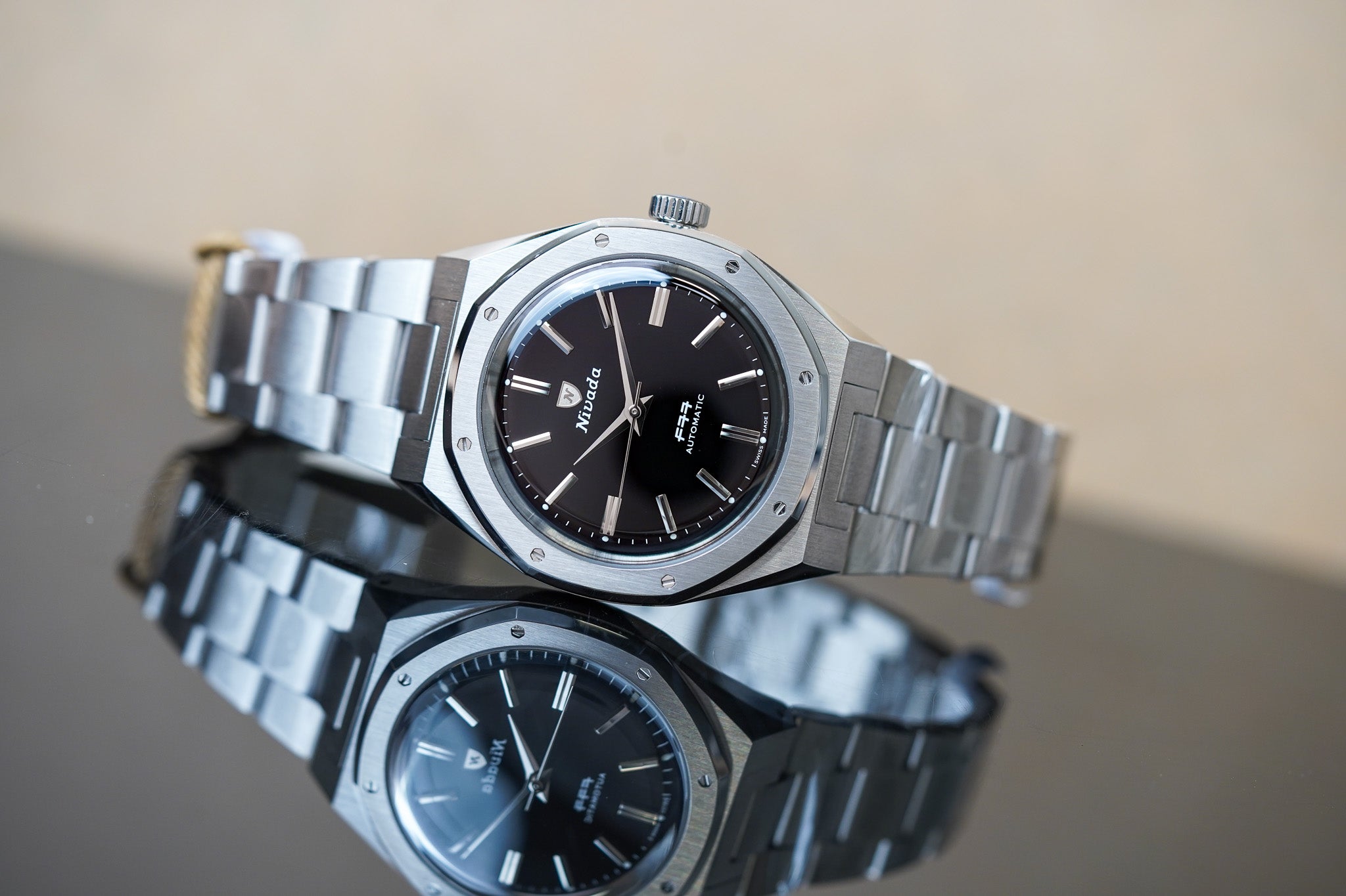 Nivada Grenchen F77 MKII SST Black Dial 68035A77