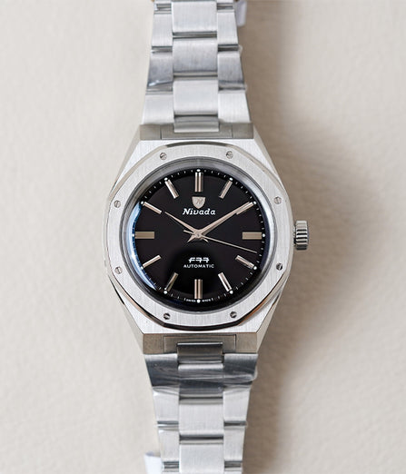 Nivada Grenchen F77 MKII SST Black Dial 68035A77