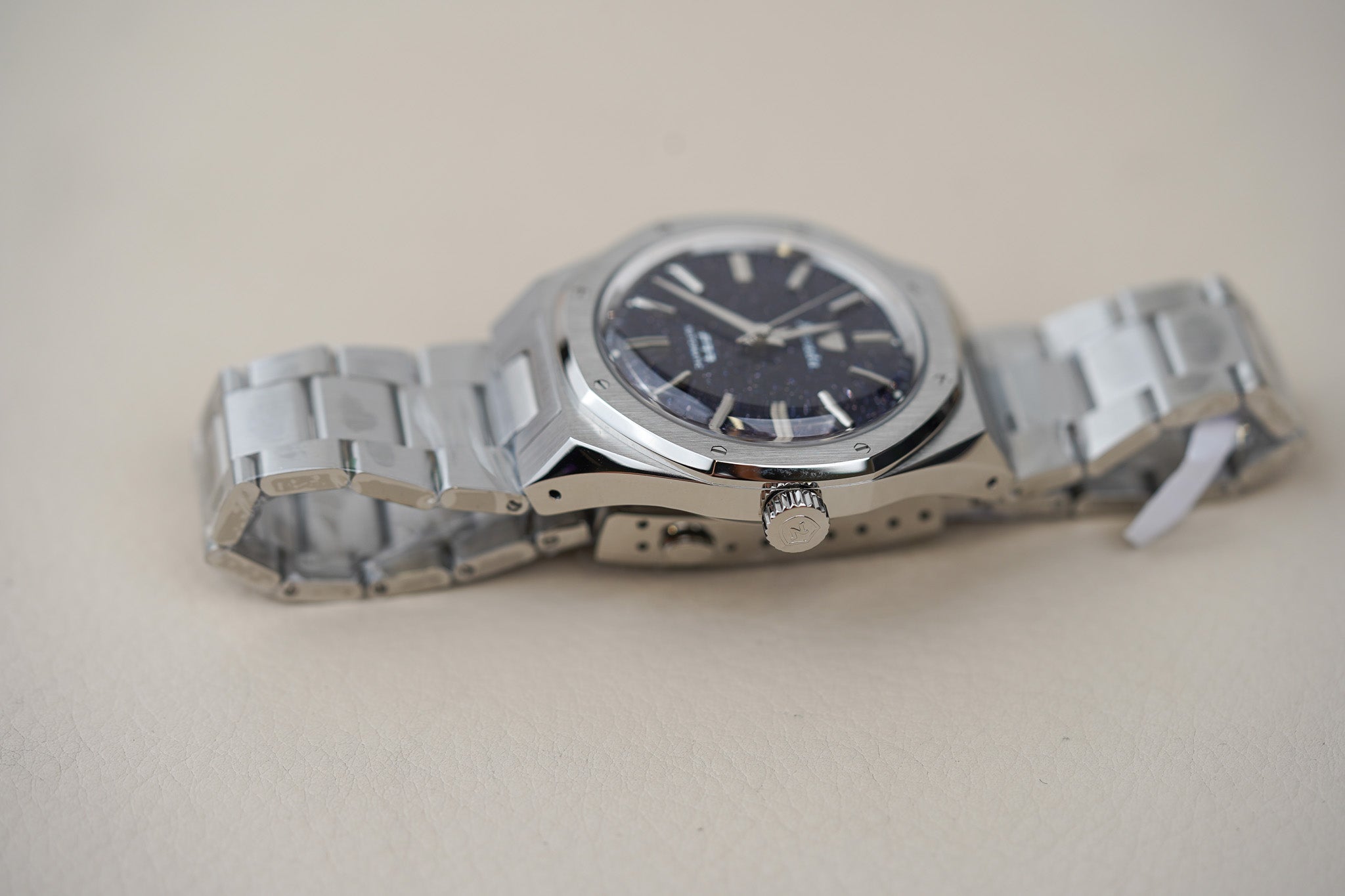 Nivada Grenchen F77 MKII SST Dark Blue Aventurine Dial 68047A77