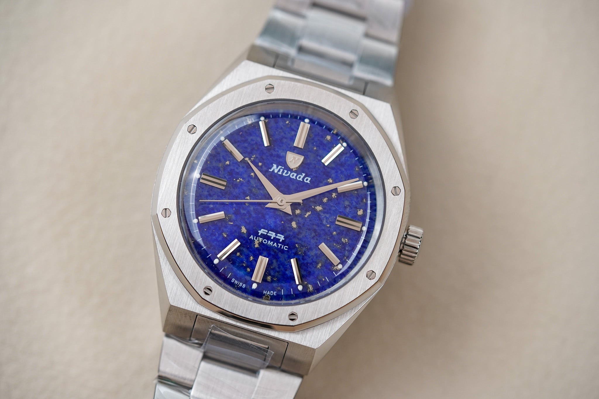 Nivada Grenchen F77 MKII SST Lapis Lazuli Dial 68048A77