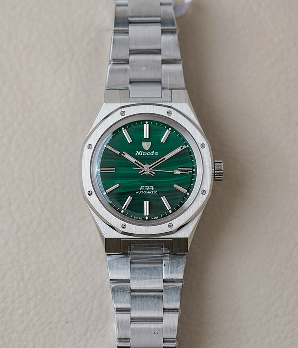 Nivada Grenchen F77 Malachite MK1 Steel 68036A77