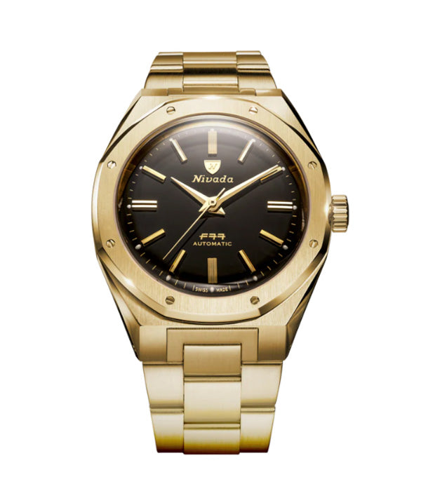 Nivada Grenchen F77 Mark II Gold 68028A77