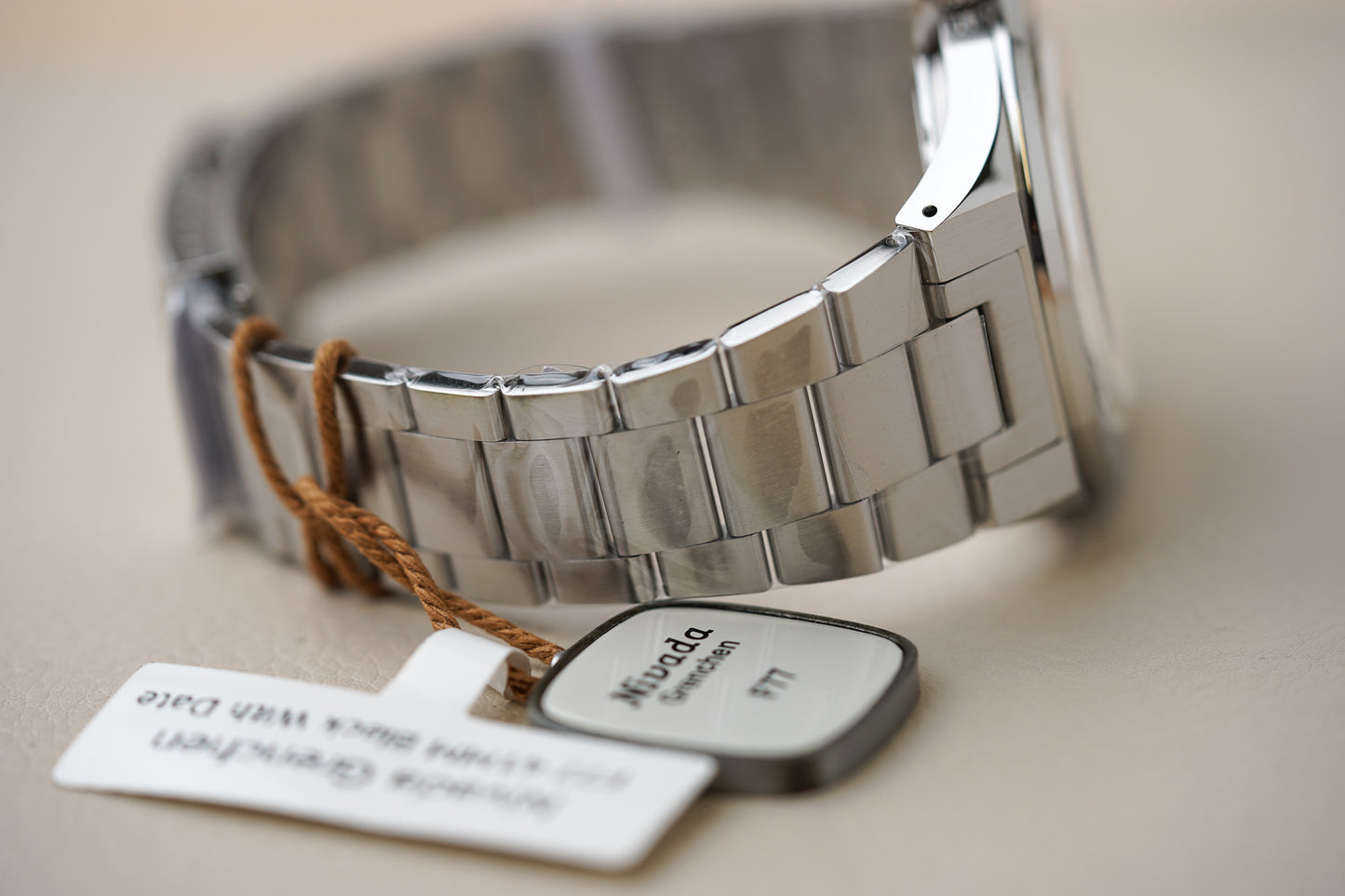 Nivada Grenchen F77 Stainless Steel 41mm Black Dial 69041A77A