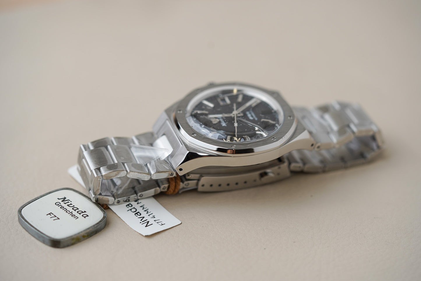 Nivada Grenchen F77 Stainless Steel 41mm Meteorite Dial 69041A77C