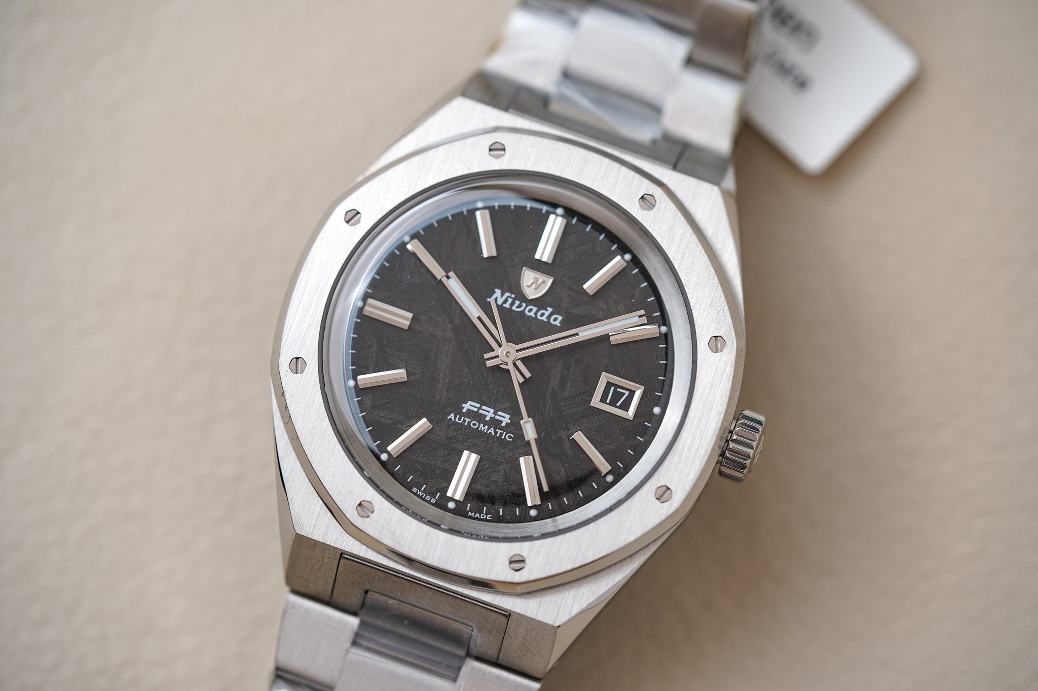 Nivada Grenchen F77 Stainless Steel 41mm Meteorite Dial 69041A77C