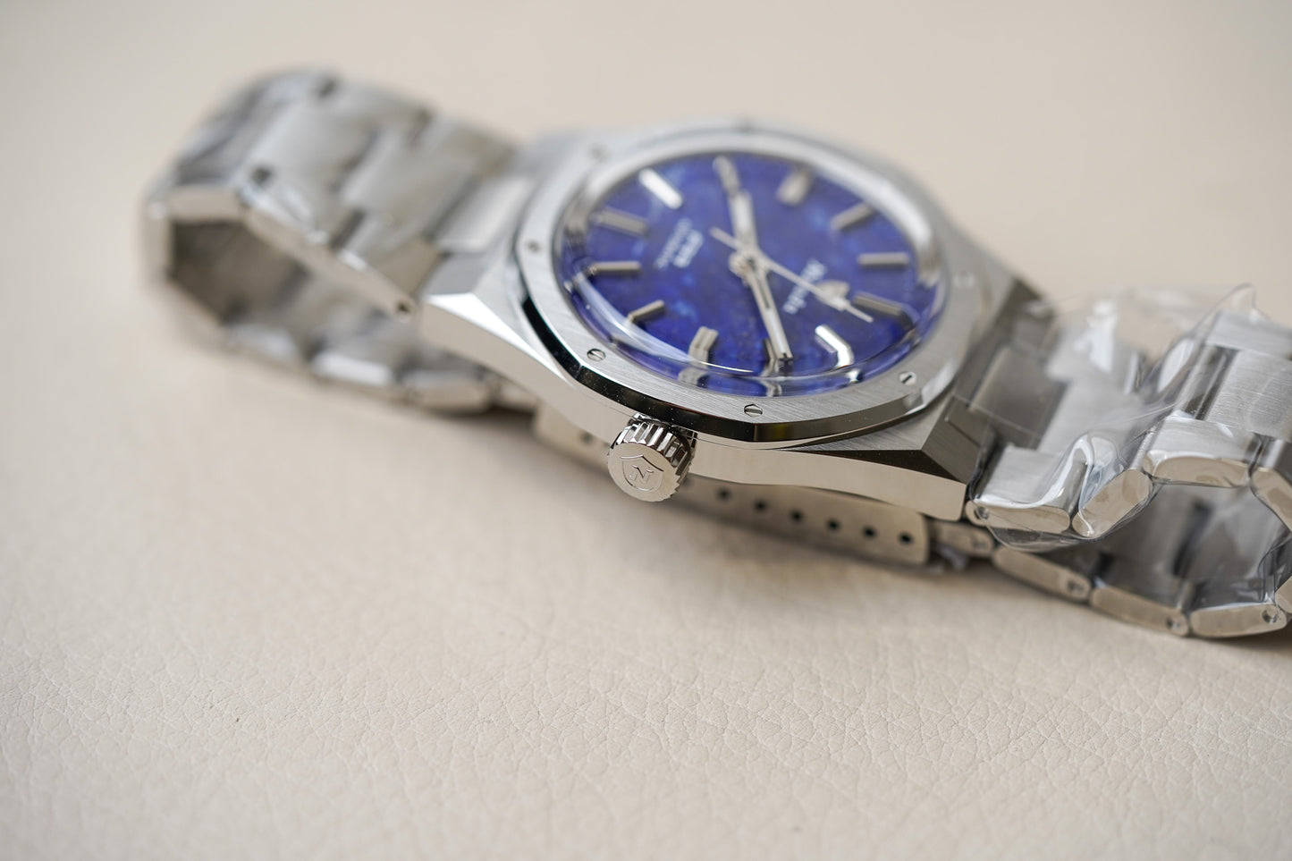 Nivada Grenchen F77 Stainless Steel Lapis Lazuli 68009A77