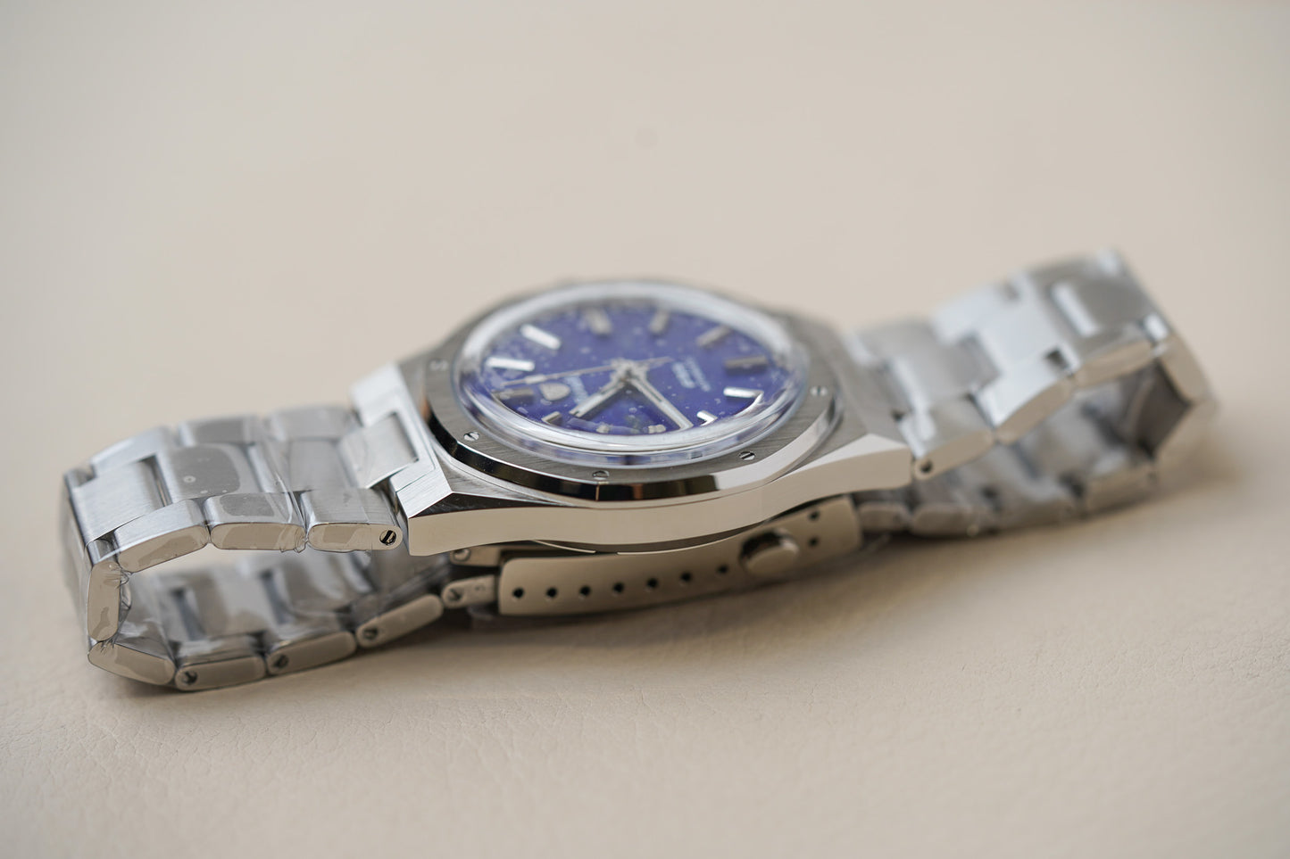 Nivada Grenchen F77 Stainless Steel Lapis Lazuli 68009A77
