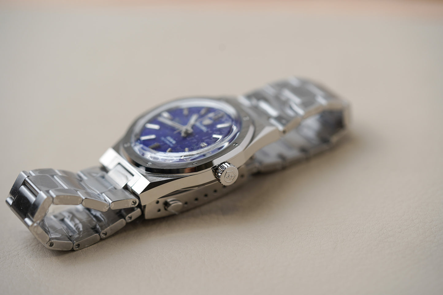 Nivada Grenchen F77 Stainless Steel Lapis Lazuli 68009A77