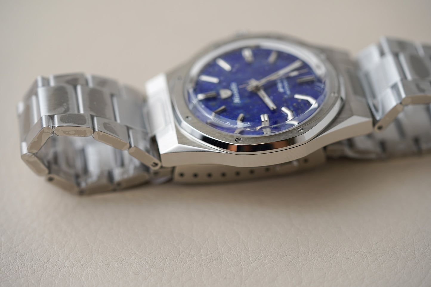 Nivada Grenchen F77 Stainless Steel Lapis Lazuli 68009A77