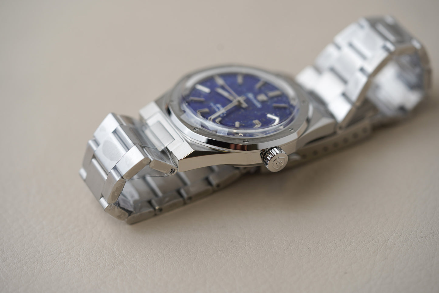 Nivada Grenchen F77 Stainless Steel Lapis Lazuli 68009A77