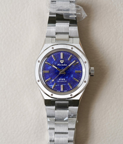 Nivada Grenchen F77 Stainless Steel Lapis Lazuli 68009A77
