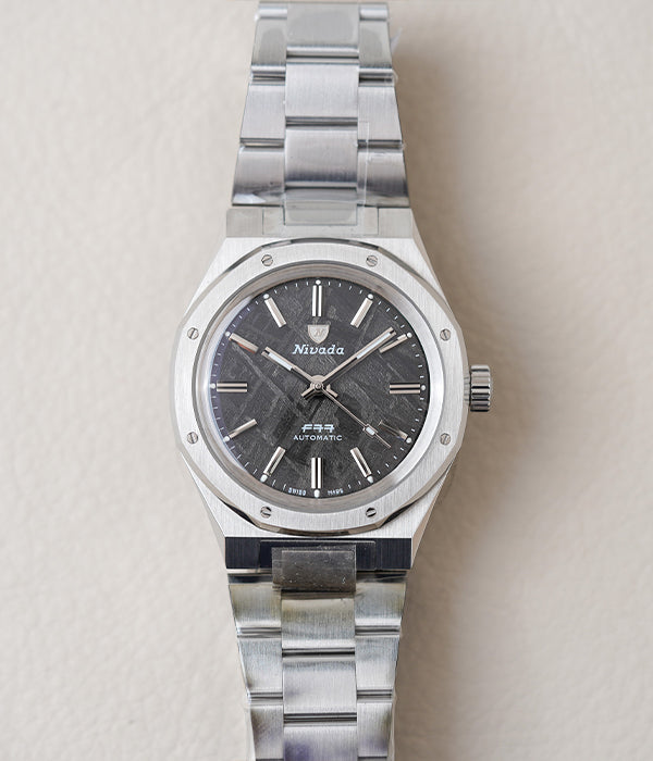 Nivada Grenchen F77 Stainless Steel Meteorite Dial 68016A77